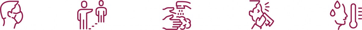 covid protection measures icons