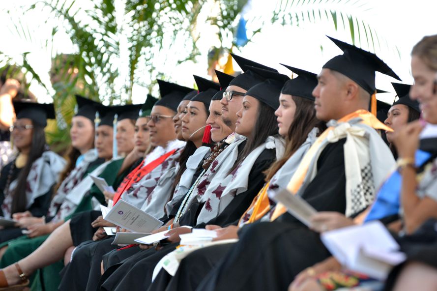 students at graduation