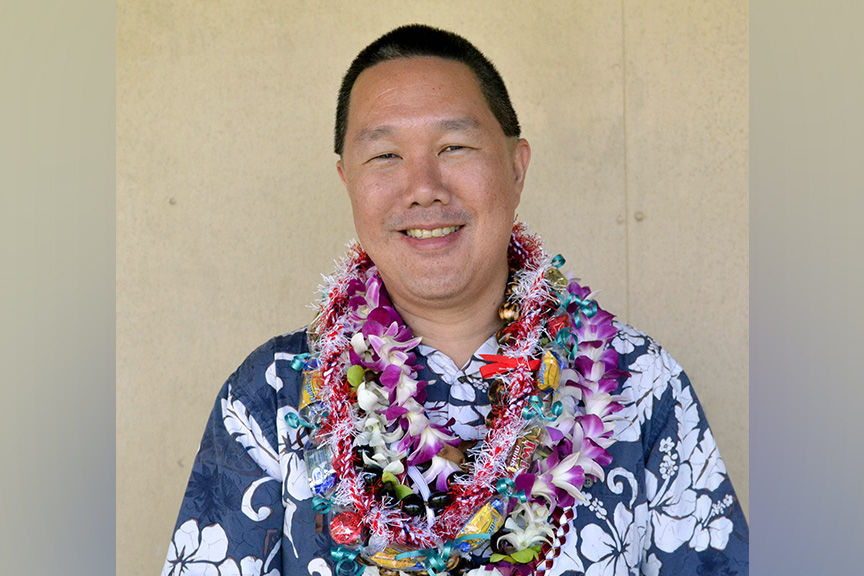 Portrait with leis