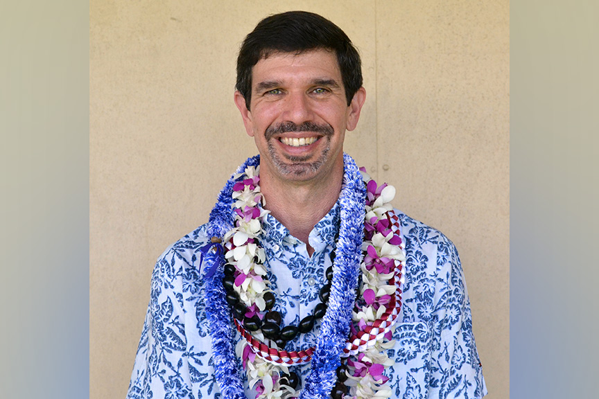 Portrait with leis