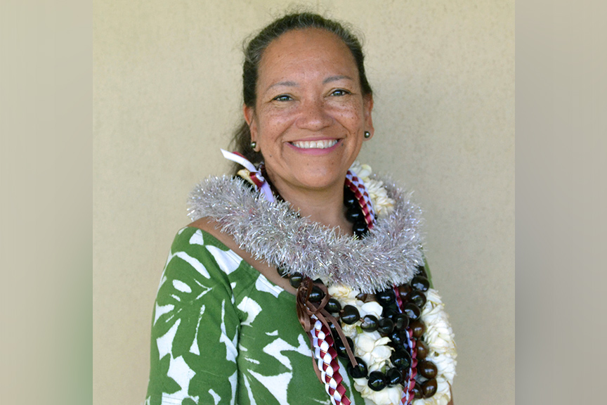 Portrait with leis