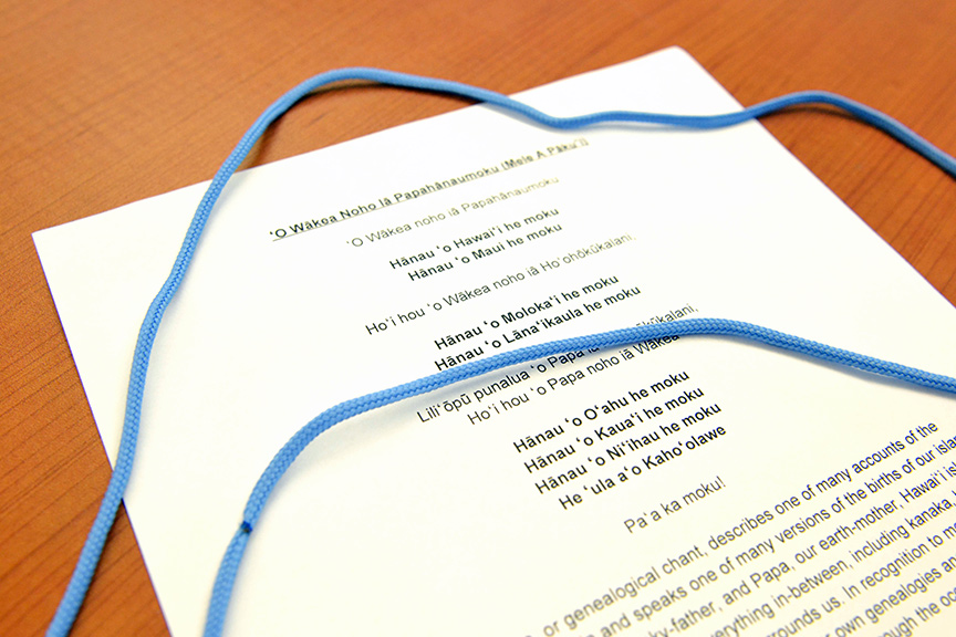 string and paper close up