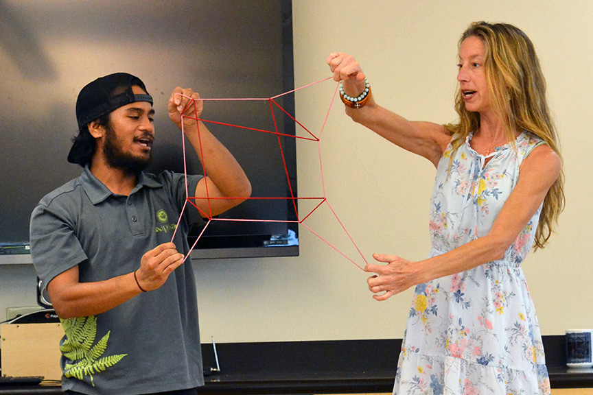 people creating string figures