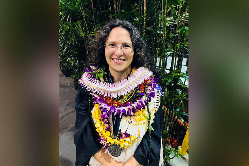 Portrait with leis