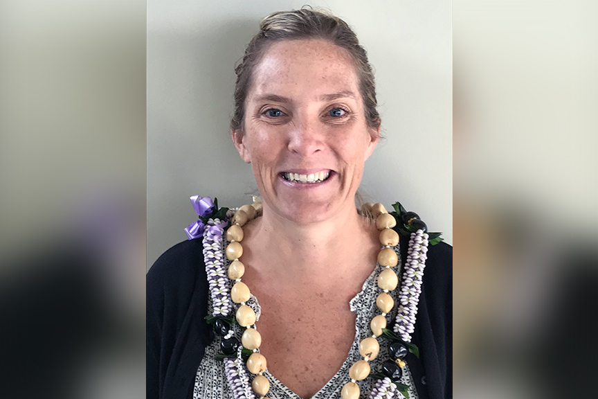 Portrait with leis