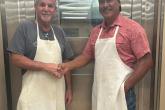 Butchery Course co-instructors Wade Cypriano (left) and Bill Wong at the Kō Education Center facility