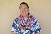 Portrait with leis