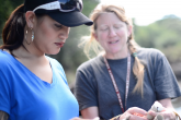 Forest TEAM professor Pamela Scheffler, right. 