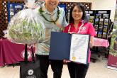 Tracey Niimi, Executive Assistant to Mayor Kimo Alameda presented Chancellor Susan Kazama with a proclamation from Mayor Alameda naming April 12, 2025 Hawai‘i Community College Day. 